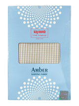 Raymond Amber White Checked Pure Cotton Shirt Fabric