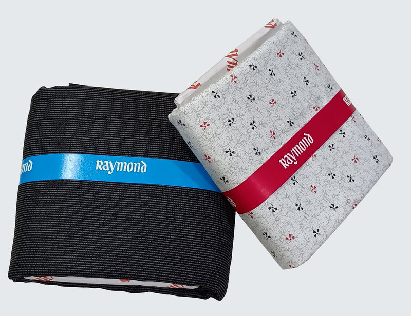 Raymond Unstitched Cotton Blend Shirt & Trouser Fabric Printed