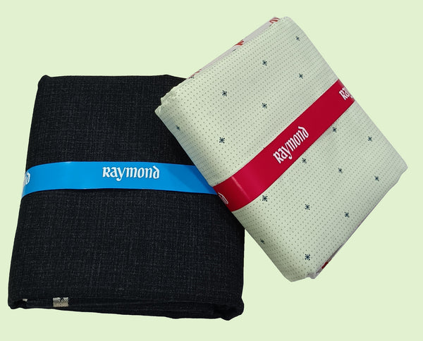 Raymond Unstitched Cotton Blend Shirt & Trouser Fabric Printed