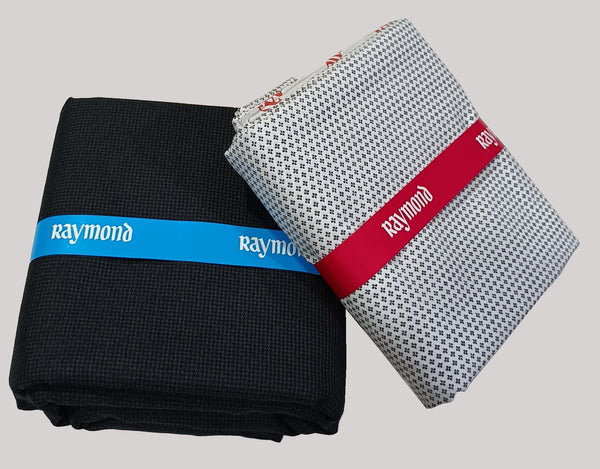 Raymond Unstitched Cotton Blend Shirt & Trouser Fabric Printed