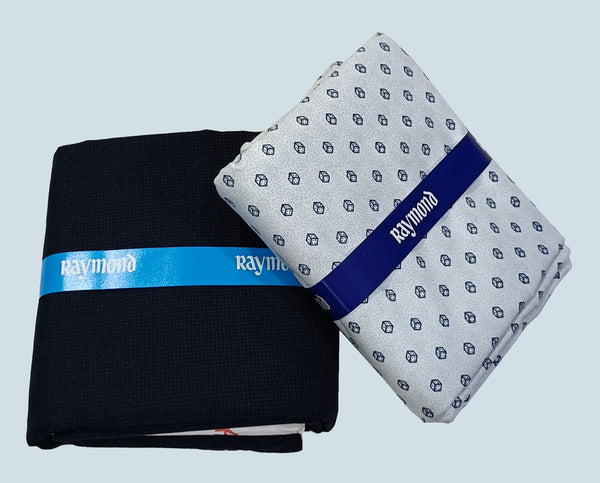 Raymond Unstitched Cotton Blend Shirt & Trouser Fabric Printed