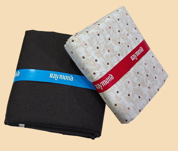 Raymond Unstitched Cotton Blend Shirt & Trouser Fabric Printed