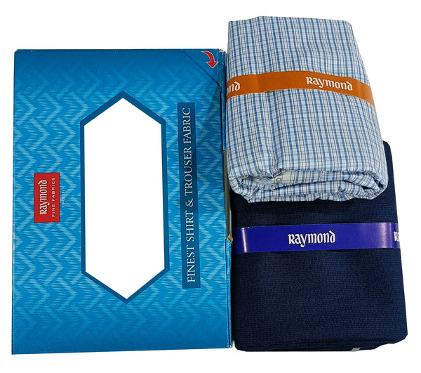 Raymond Cotton Blend Self Design Shirt & Trouser Fabric