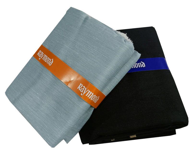 Raymond Cotton Blend Self Design Shirt & Trouser Fabric