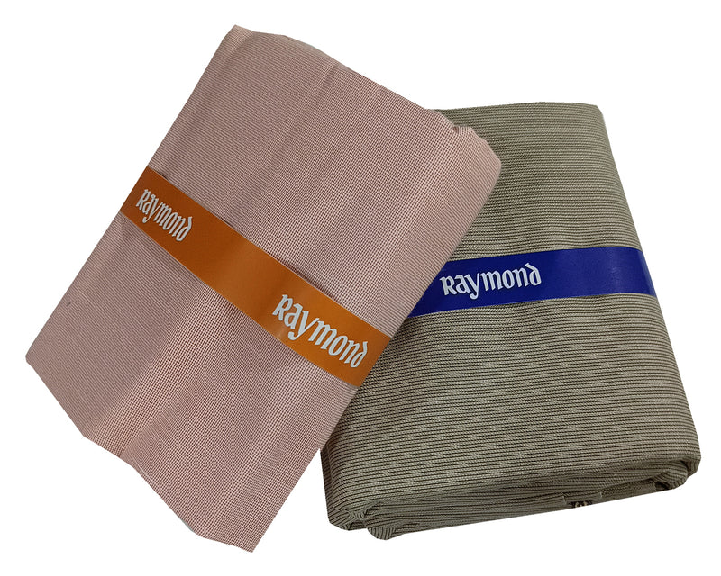 Raymond Cotton Blend Self Design Shirt & Trouser Fabric