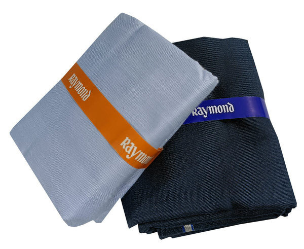 Raymond Cotton Blend Self Design Shirt & Trouser Fabric