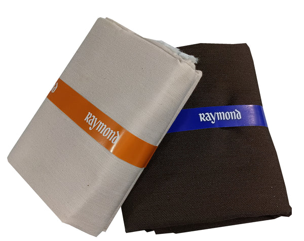 Raymond Cotton Blend Self Design Shirt & Trouser Fabric