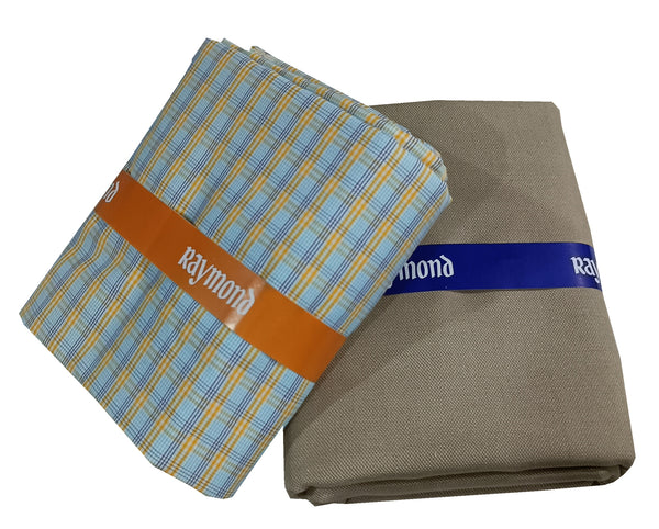Raymond Cotton Blend Self Design Shirt & Trouser Fabric