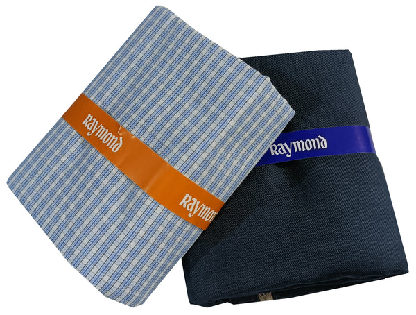 Raymond Cotton Blend Self Design Shirt & Trouser Fabric