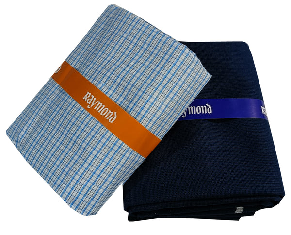Raymond Cotton Blend Self Design Shirt & Trouser Fabric