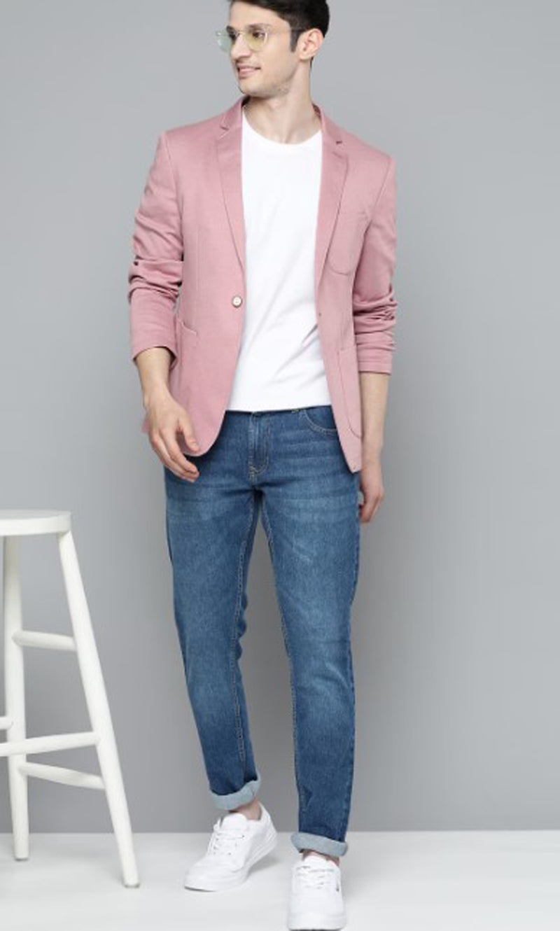 Mans Fab PolyViscose Rayon Solid Blazer