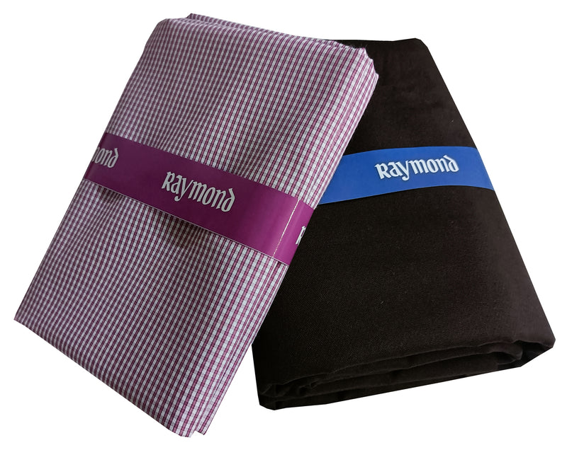 Raymond Pure Cotton Checkered Shirt & Trouser Fabric