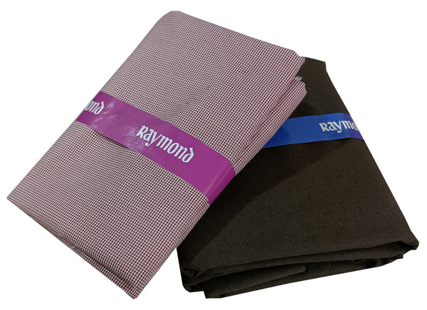 Raymond Pure Cotton Checkered Shirt & Trouser Fabric