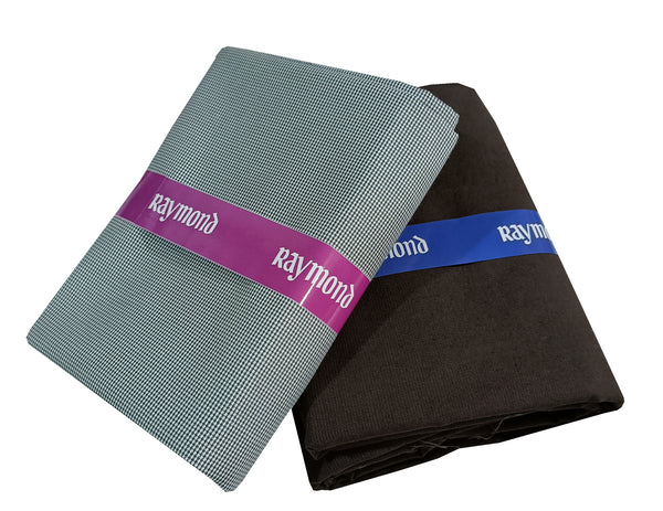 Raymond Pure Cotton Checkered Shirt & Trouser Fabric