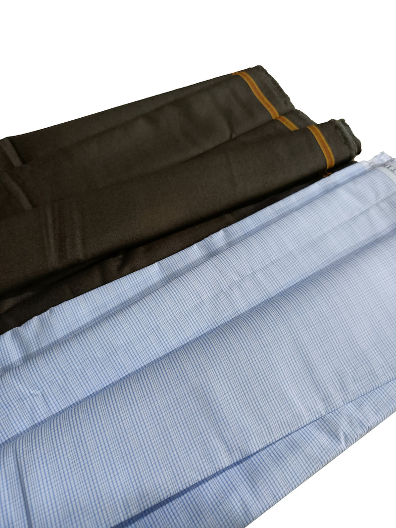 Raymond Pure Cotton Checkered Shirt & Trouser Fabric