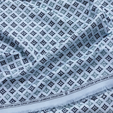 Giza Cotton Satin Small Print Shirting Fabric 1.60 Meter – Mans Fab