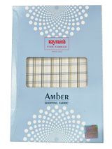 Raymond Amber White Checked Pure Cotton Shirt Fabric