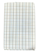 Raymond Amber White Checked Pure Cotton Shirt Fabric