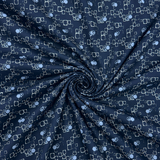 Giza Cotton Satin Small Print Shirting Fabric 1.60 Meter – Mans Fab