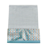 Raymond 100% Cotton White Checked Shirt Fabric