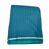 Raymond 100% Cotton Blue Checked Shirt Fabric