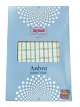 Raymond Amber White Checked Pure Cotton Shirt Fabric