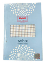 Raymond Amber White Checked Pure Cotton Shirt Fabric