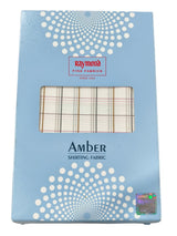 Raymond Amber White Checked Pure Cotton Shirt Fabric