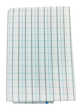 Raymond Amber White Checked Pure Cotton Shirt Fabric