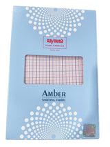 Raymond Amber Pink Checked Pure Cotton Shirt Fabric