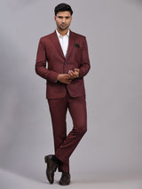 Mans Fab Men Single Breasted Solid Suit-016