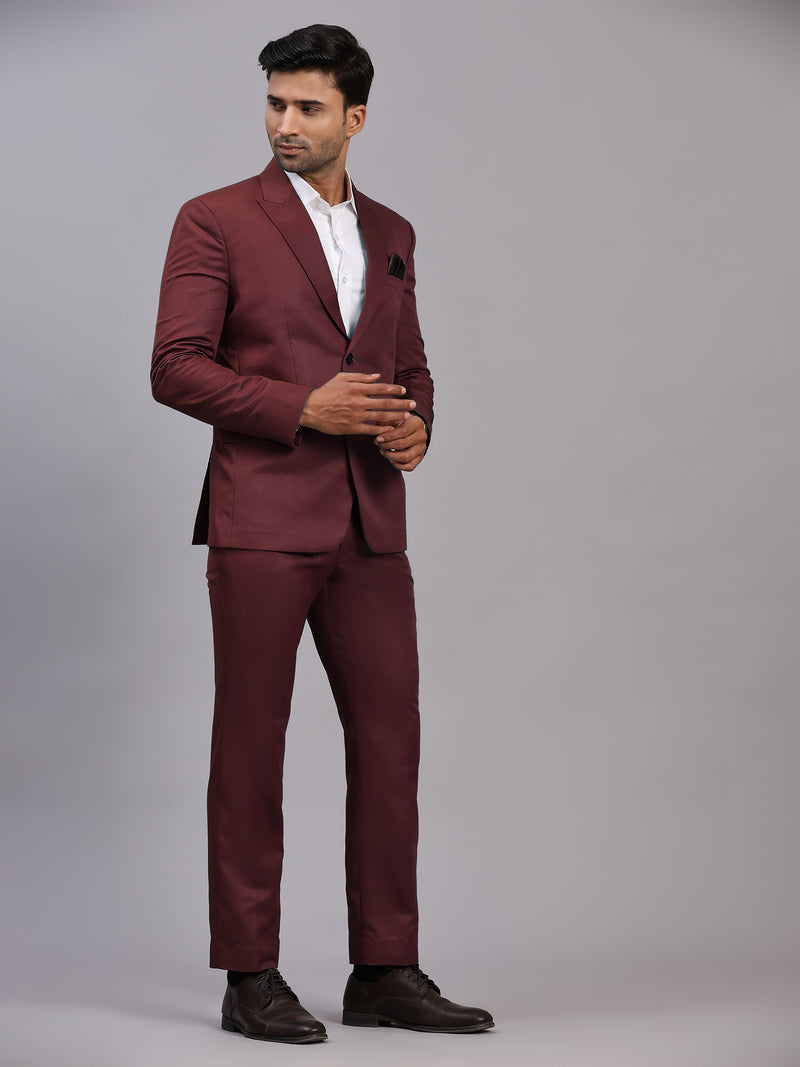 Mans Fab Men Single Breasted Solid Suit-016