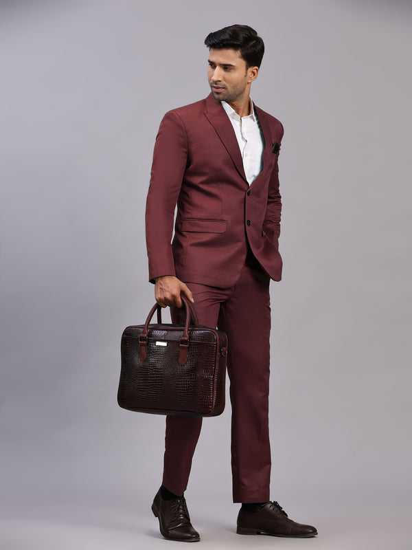 Mans Fab Men Single Breasted Solid Suit-016