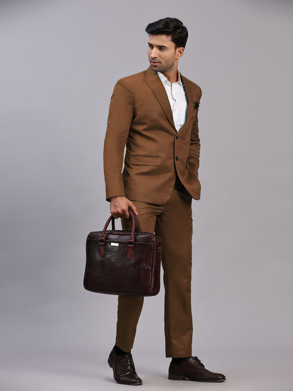 Mans Fab Men Single Breasted Solid Suit-015