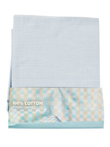 Raymond 100% Cotton Blue Checked Shirt Fabric