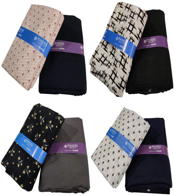 Raymond Cotton Blend Printed Shirt & Trouser Fabric Velvet Combo-(4)