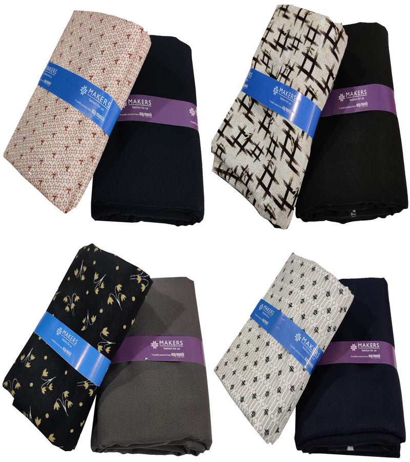 Raymond Cotton Blend Printed Shirt & Trouser Fabric Velvet Combo-(4)