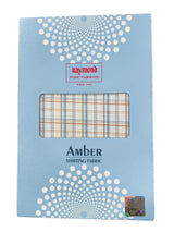Raymond Amber White Checked Pure Cotton Shirt Fabric