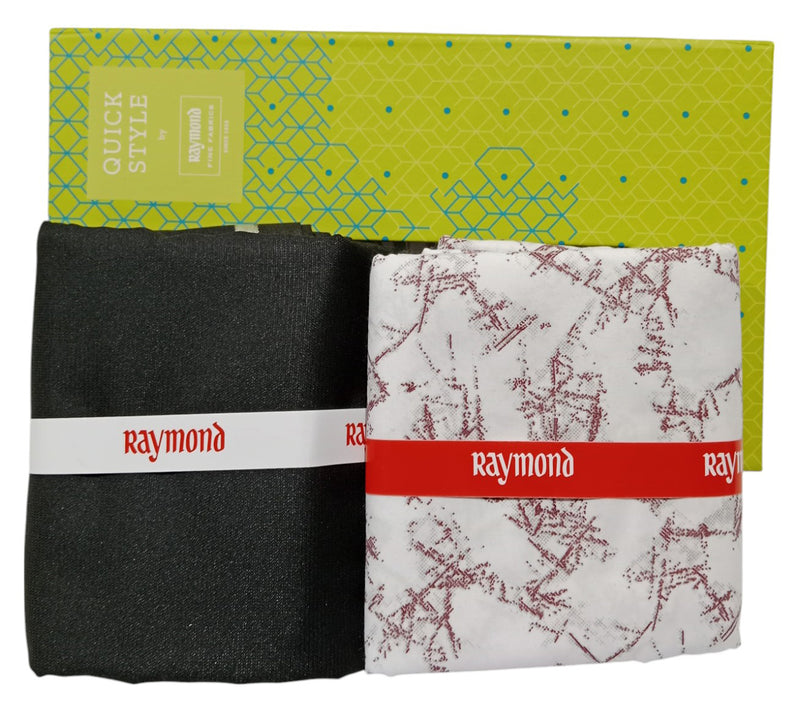 Raymond Unstitched Printed Cotton Shirt & Trouser Fabric.