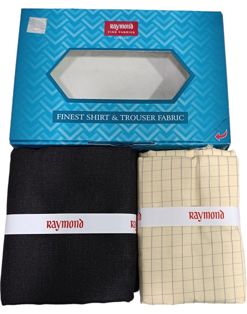 Raymond Unstitched Cotton Checkered Shirt Trouser Fabric – Mansfab