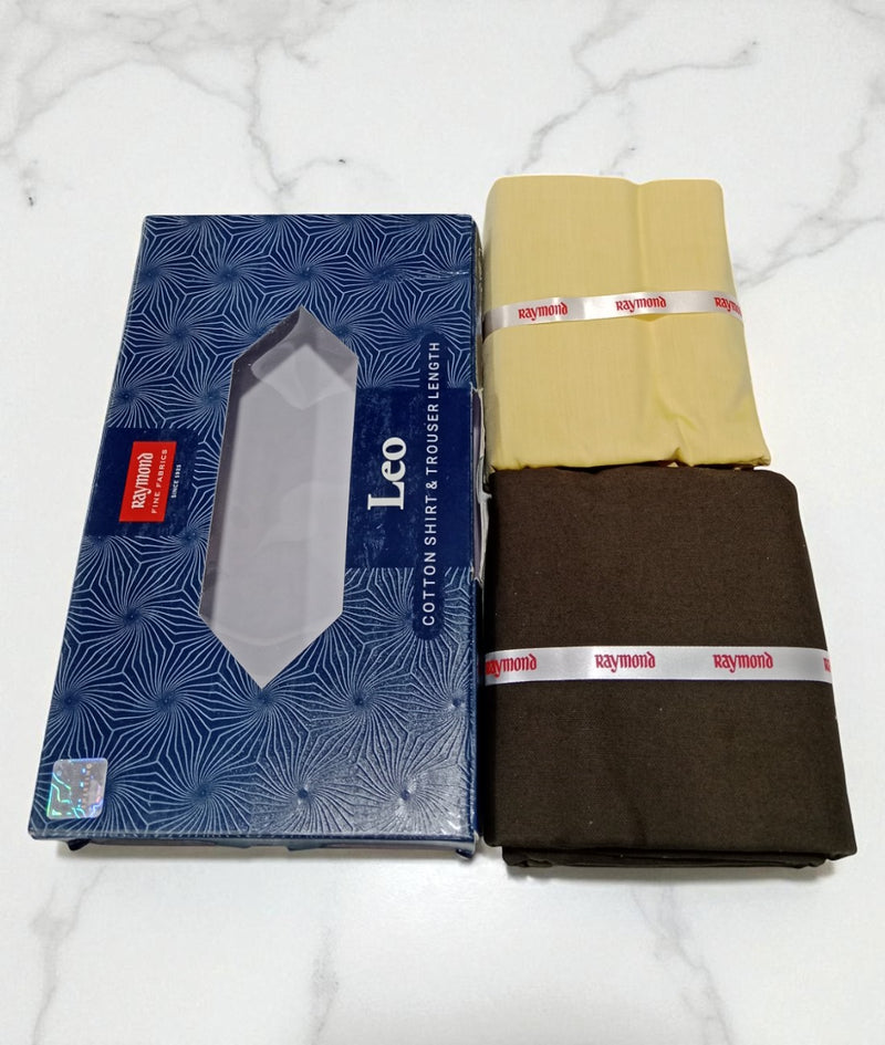 Raymond  Unstitched Cotton Blend Shirt & Trouser Fabric.