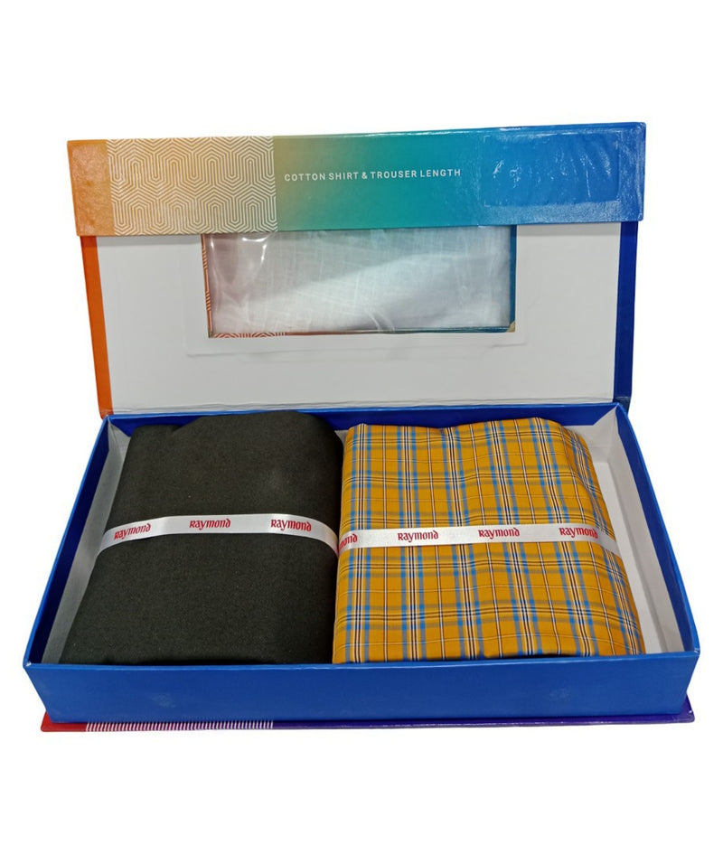 Raymond  Unstitched Cotton Blend Shirt & Trouser Fabric.