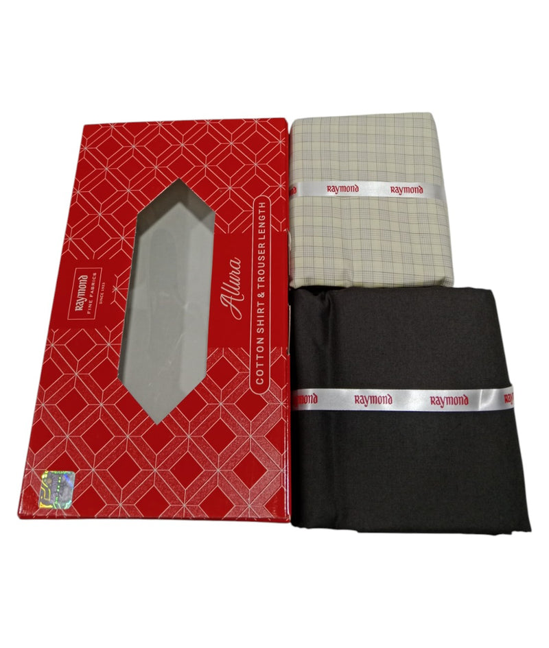 Raymond  Unstitched Cotton Blend Shirt & Trouser Fabric.