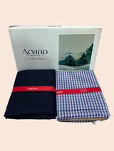 Arvind Unstitched Cotton Blend Shirt & Trouser Fabric Checkered
