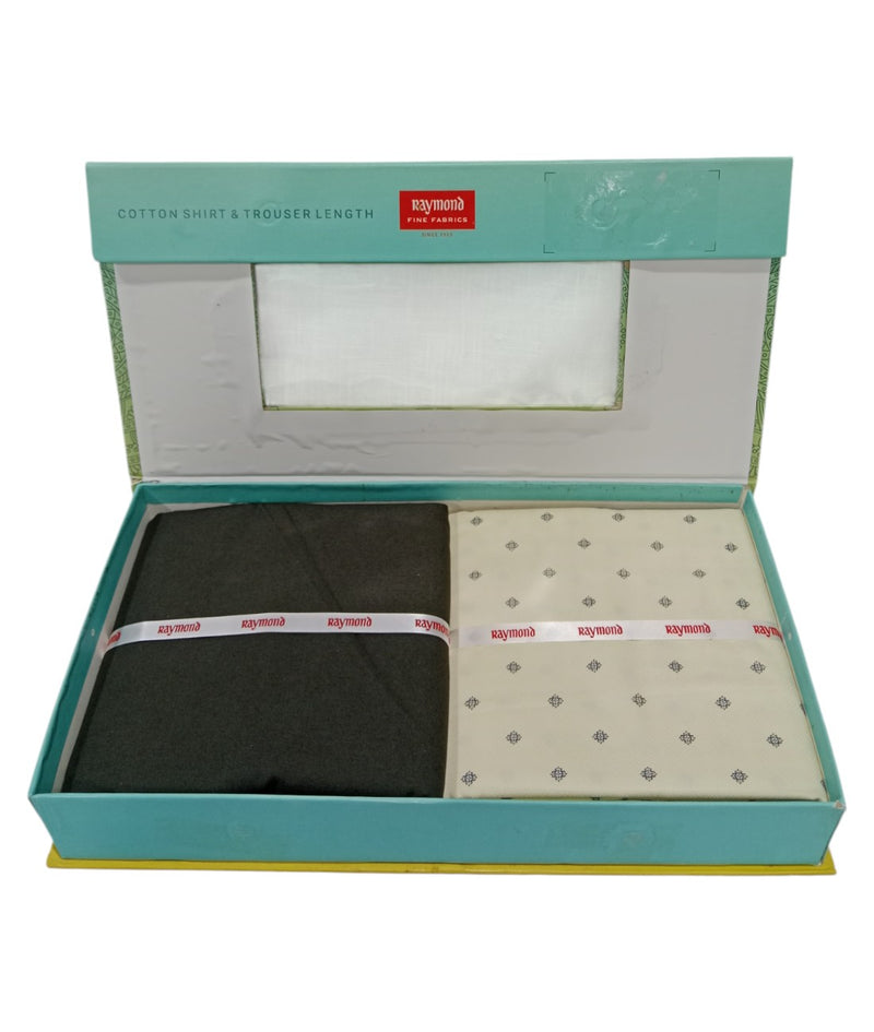 Raymond  Unstitched Cotton Blend Shirt & Trouser Fabric.