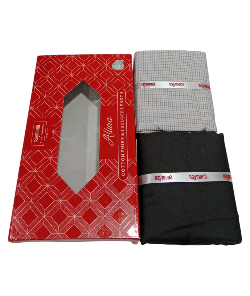 Raymond  Unstitched Cotton Blend Shirt & Trouser Fabric.