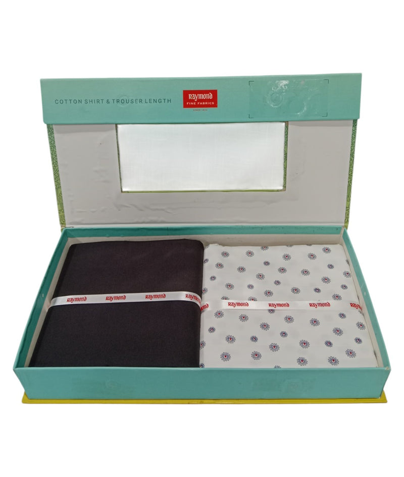 Raymond  Unstitched Cotton Blend Shirt & Trouser Fabric.