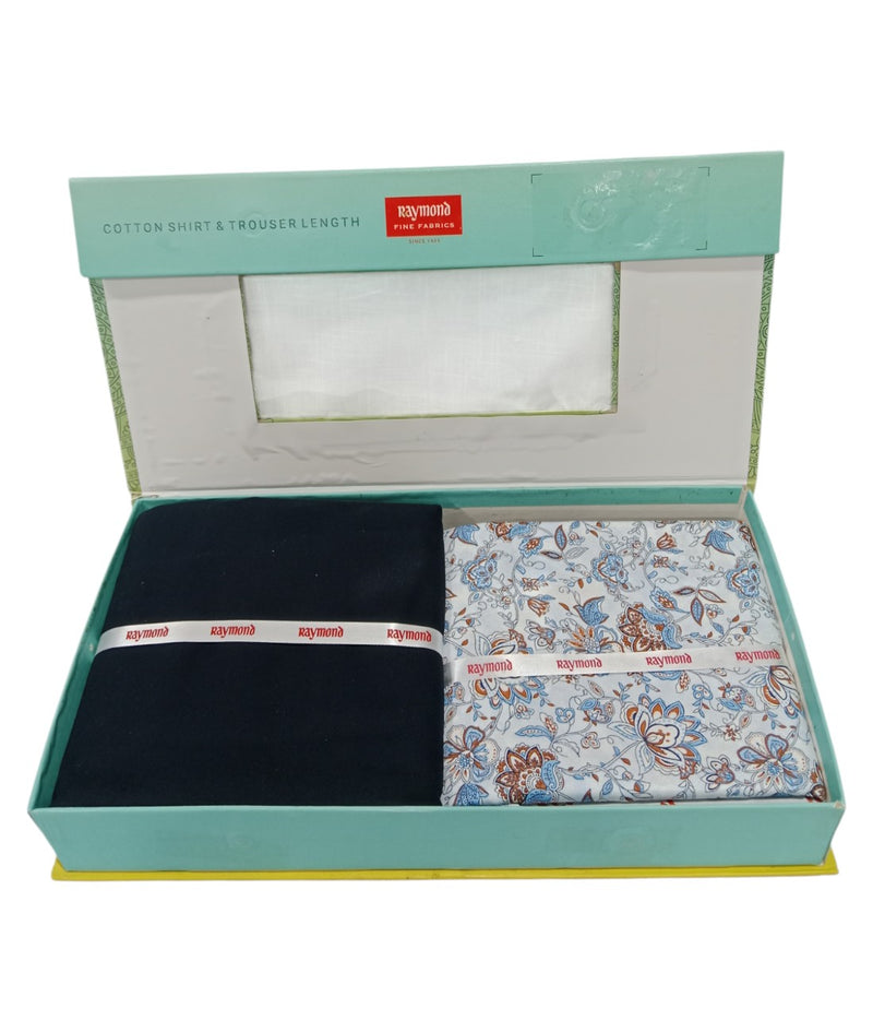 Raymond  Unstitched Cotton Blend Shirt & Trouser Fabric.