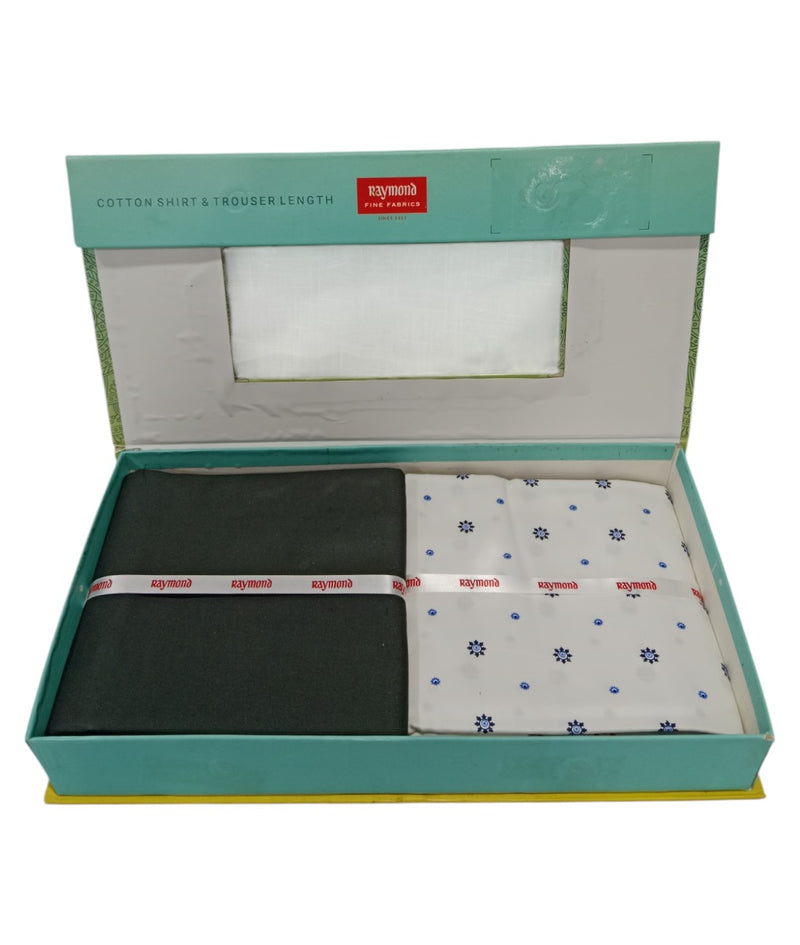 Raymond  Unstitched Cotton Blend Shirt & Trouser Fabric.