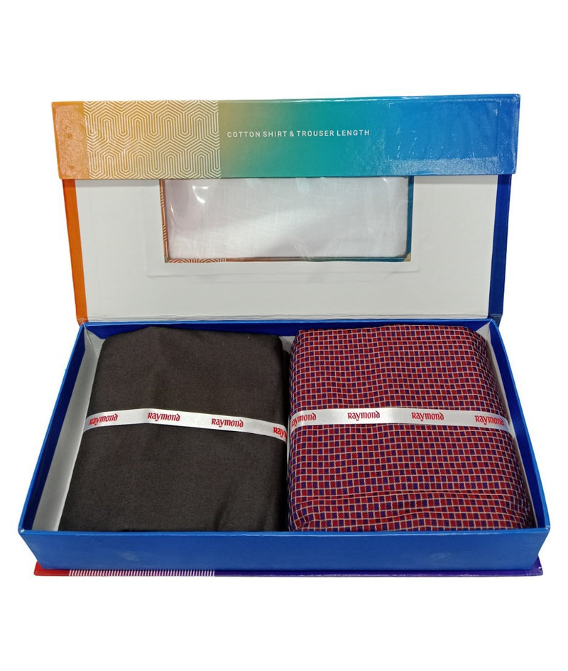 Raymond  Unstitched Cotton Blend Shirt & Trouser Fabric.